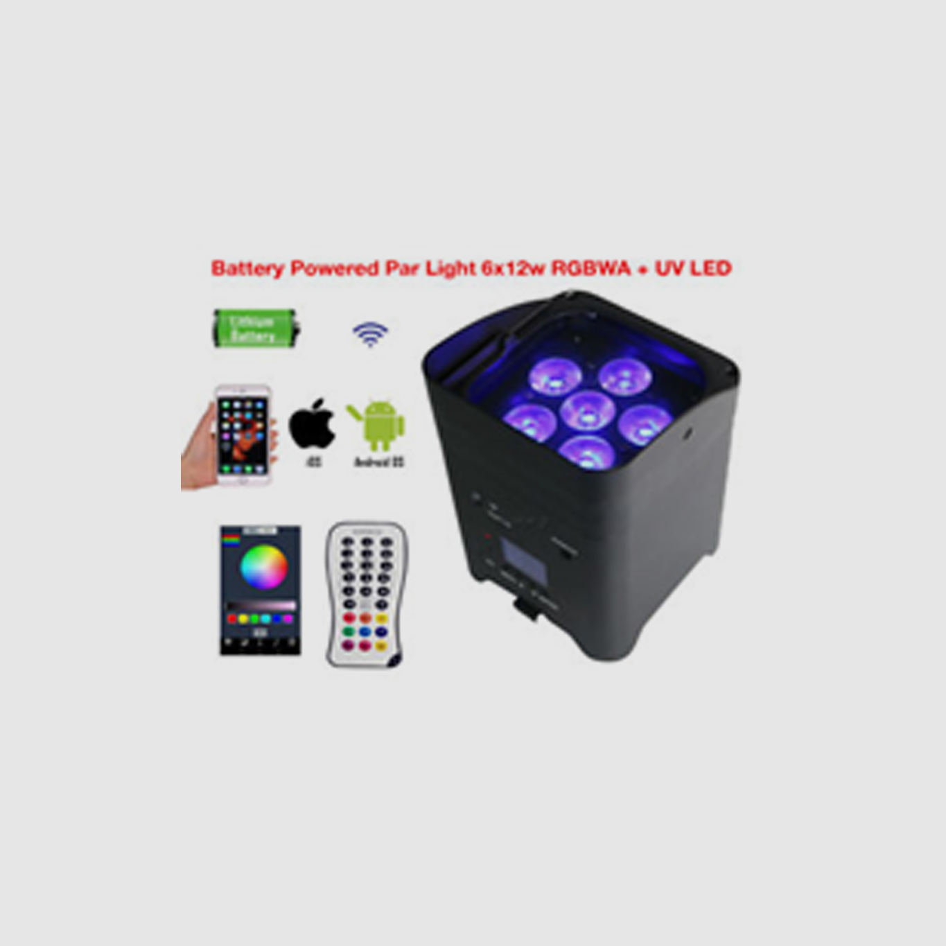 RAYFX 6X12W Bateria –